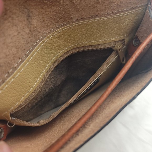 Vera Pelle Womens Black Genuine Leather Inner Pockets Crossbody Handbag - Picture 5 of 14